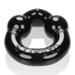 Ultraballs 2- Piece Cockring Set - Black & Clear - Image 2