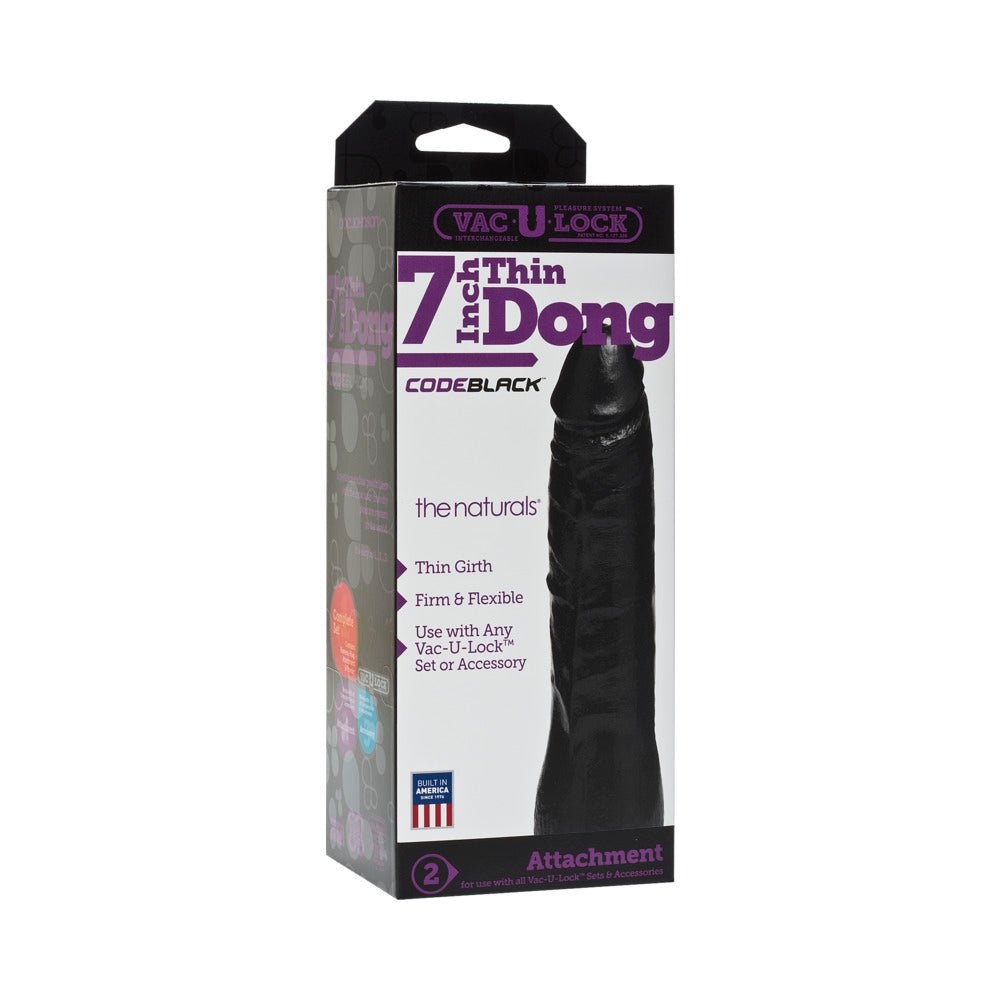 vac-u-lock-7in-thin-dong-the-naturals-codeblack Vac-U-Lock - 7in Thin Dong - The Naturals CODEBLACK - Image 1