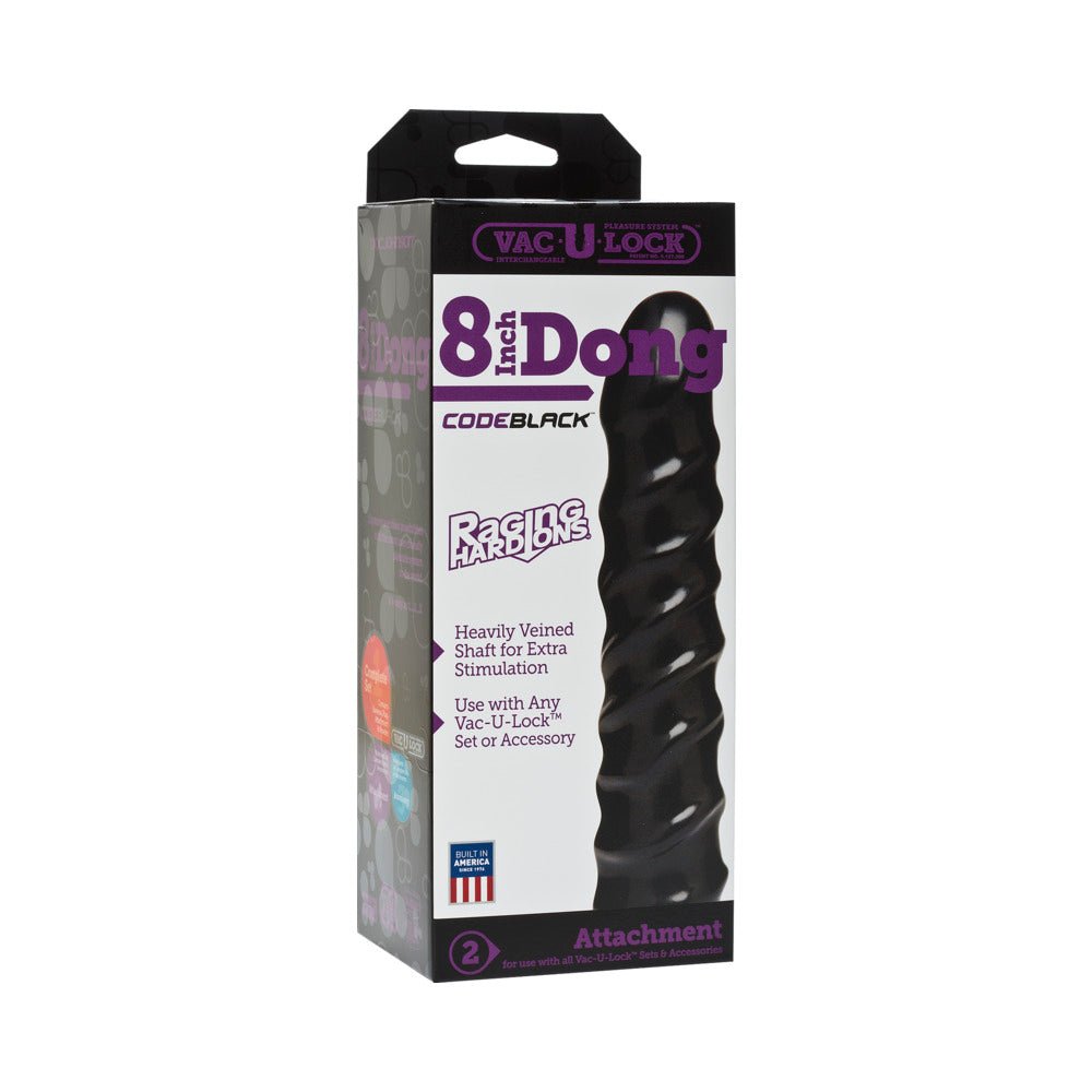 vac-u-lock-8in-dong-raging-hard-ons-codeblack Vac-U-Lock - 8in Dong - Raging Hard-Ons CODEBLACK - Image 1