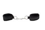 Ouch! Velcro Cuffs – Black Leather and Metal - Image 2