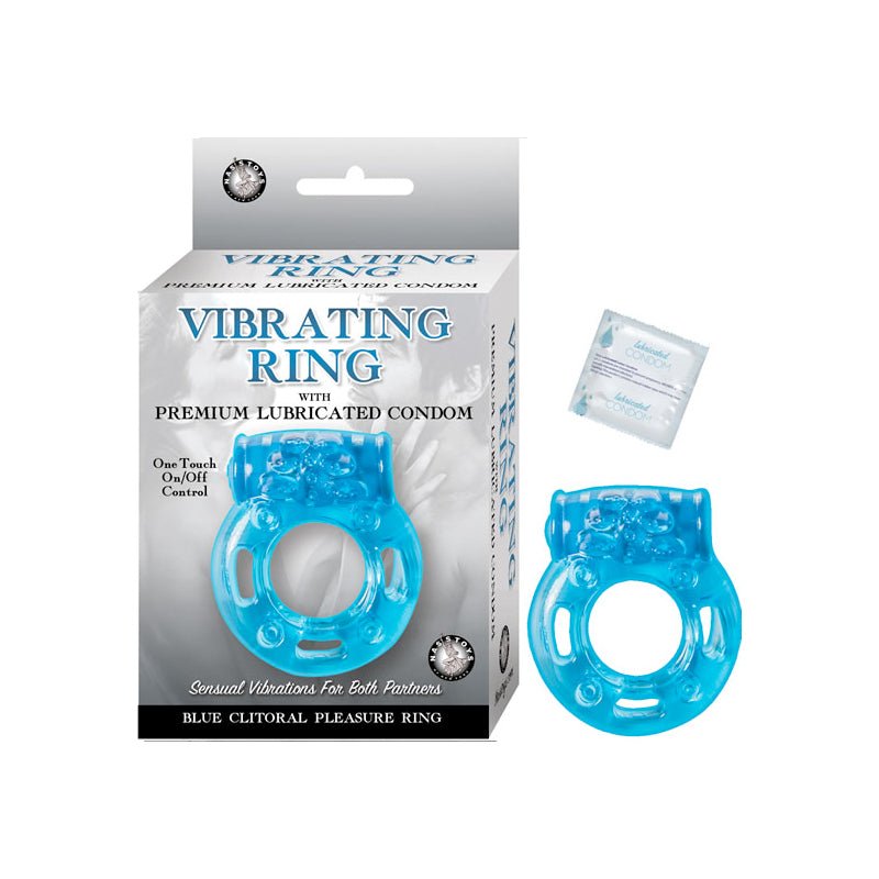 vibrating-ring-blue-clitoral-pleasure-ring-blue Vibrating Ring Blue Clitoral Pleasure Ring Blue - Image 1