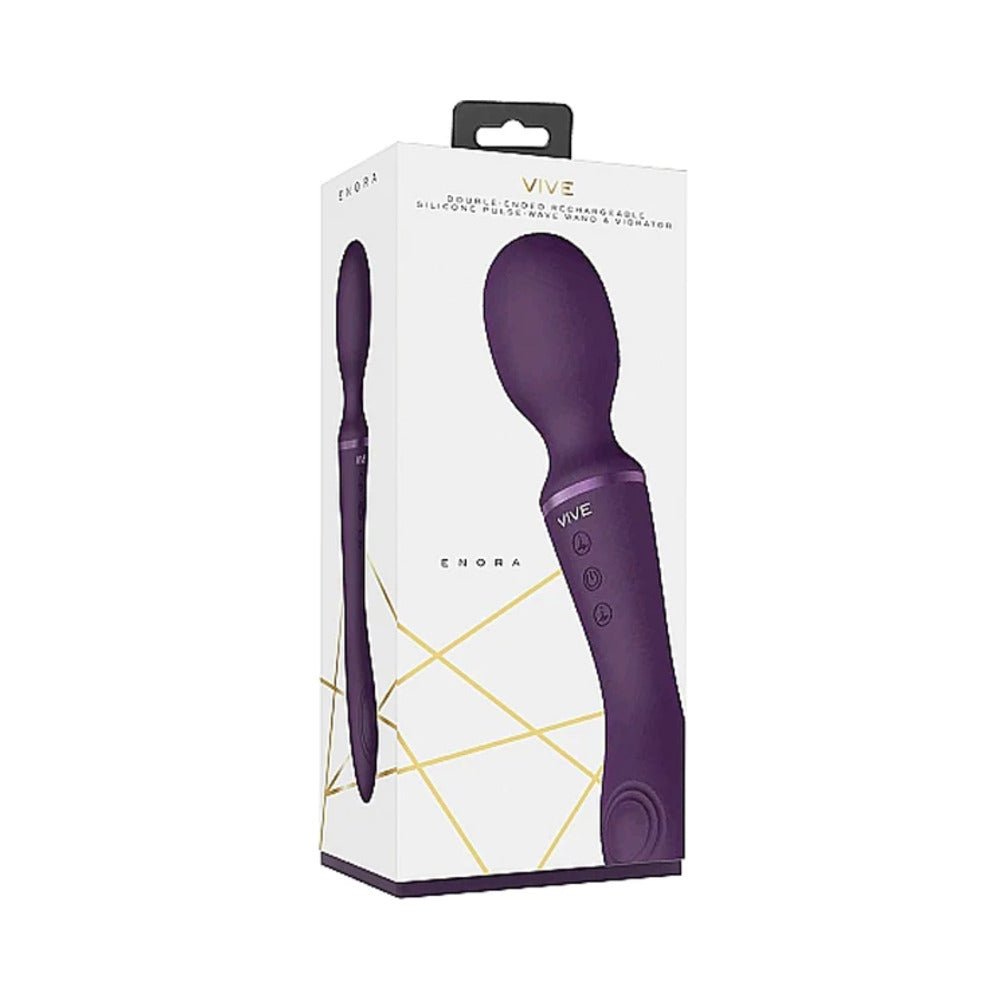 vive-enora-rechargeable-dual-ended-silicone-pulse-wave-g-spot-wand-vibrator-purple VIVE ENORA Rechargeable Dual-Ended Silicone Pulse-Wave G-Spot & Wand Vibrator Purple - Image 1