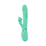 VIVE Fiore Rechargeable G-Spot Air Wave and Tapping Flared Clit Stimulator Green - Image 2
