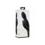 VIVE NIVA Rechargeable 360° Rotating Silicone Rabbit Vibrator Black