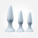 VUSH Essentials Plug Trio – Body-Safe Silicone Anal Plugs – Gray - Image 3