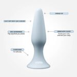 VUSH Essentials Plug Trio – Body-Safe Silicone Anal Plugs – Gray - Image 4