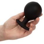CalExotics Large Weighted Silicone Inflatable Anal Plug – Black - Image 6