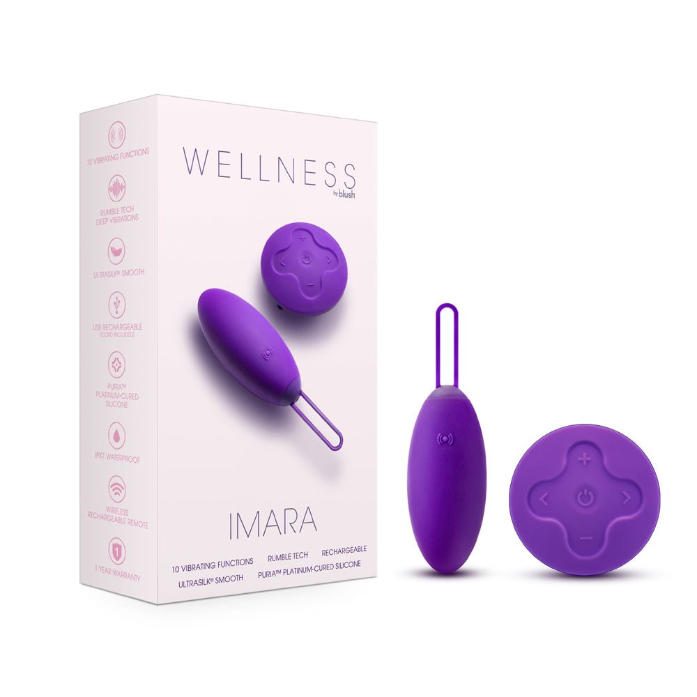 wellness-imara-vibrating-egg-with-remote-purple Wellness Imara Vibrating Egg with Remote Purple - Image 1