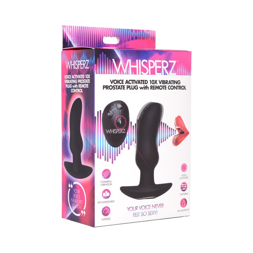 whisperz-voice-activated-10x-vibrating-prostate-plug-with-remote Whisperz Voice Activated 10x Vibrating Prostate Plug with Remote - Image 1