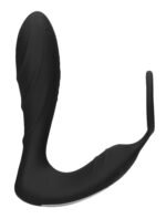 E-Stimulation and Vibration Butt Plug With Cock Ring and Wireless Remote Control - Black - Image 5