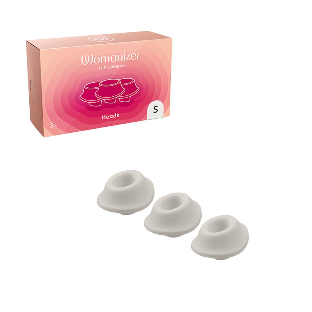 womanizer-3-pack-type-a-replacement-stimulation-heads-warm-gray-s Womanizer 3-Pack Type A Replacement Stimulation Heads Warm Gray S - Image 1