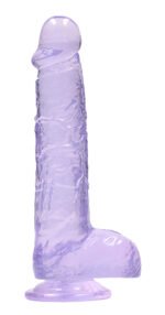 6 Inch Realistic Dildo With Balls - Purple - Image 5