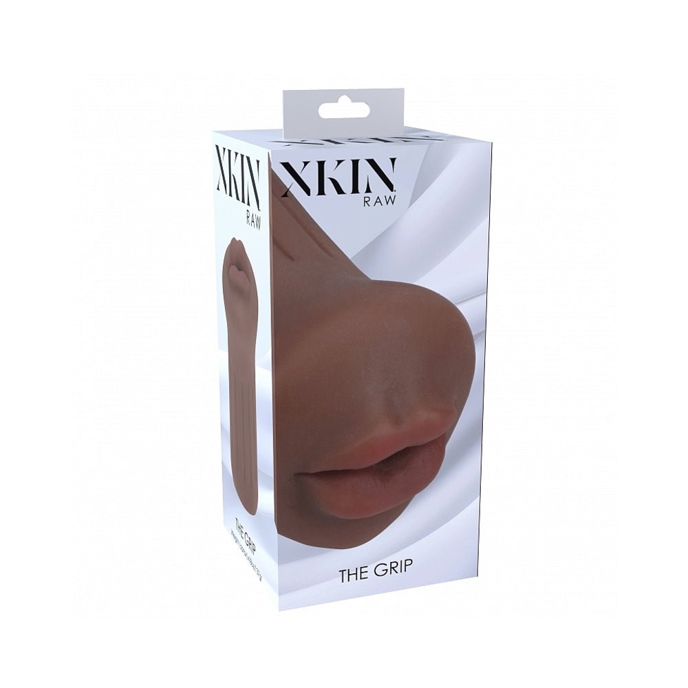 xkin-raw-the-grip-stroker-brown Xkin Raw The Grip Stroker Brown - Image 1