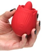 Bloomgasm - French Rose Licking and Vibrating  Stimulator - Red - Image 6