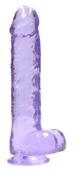 9 Inch Realistic Dildo With Balls - Purple - Image 2