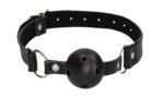 Breathable Ball Gag With Nipple Clamps - Black - Image 4
