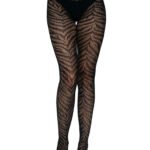 Zebra Net Tights - One Size - Black