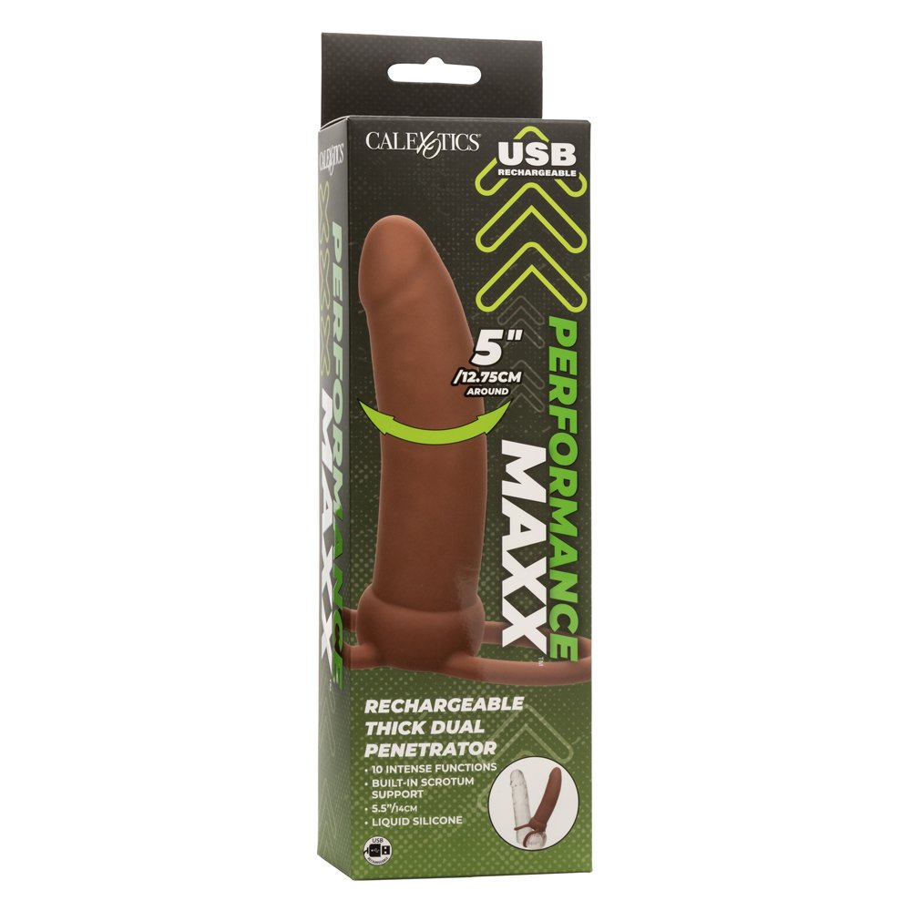 Performance Maxx Rechargeable Thick Dual Penetrator - Brown image 0 Performance Maxx Rechargeable Thick Dual Penetrator - Brown - Image 1