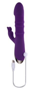 Playboy Pleasure - Hop to It - Rabbit Vibrator - Dark Purple - Image 6