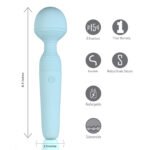 Grace Bendable Vibrating Pleasure Wand - Blue