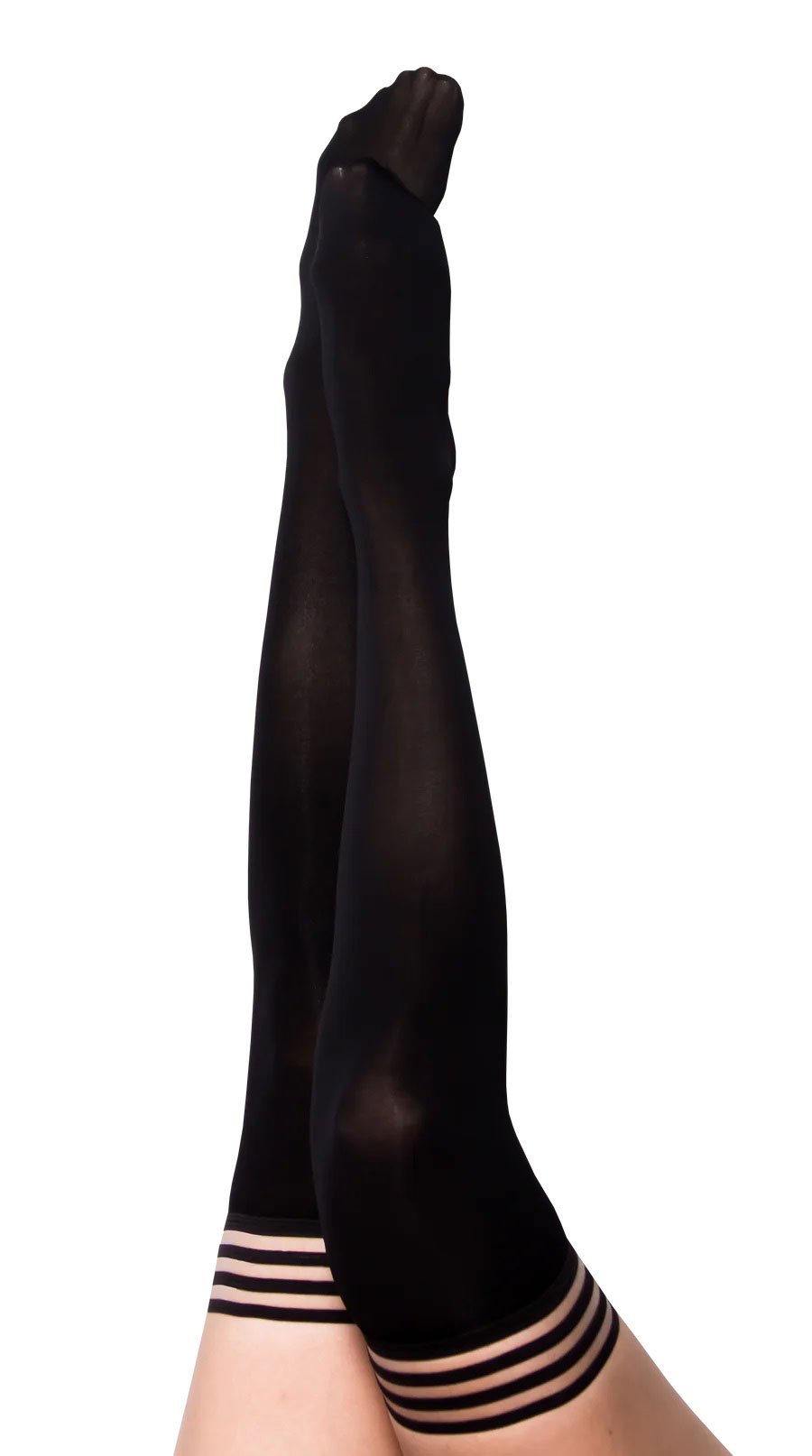 Danielle - Black Opaque Thigh High - Size B - Black image 0 Danielle - Black Opaque Thigh High - Size B - Black - Image 1