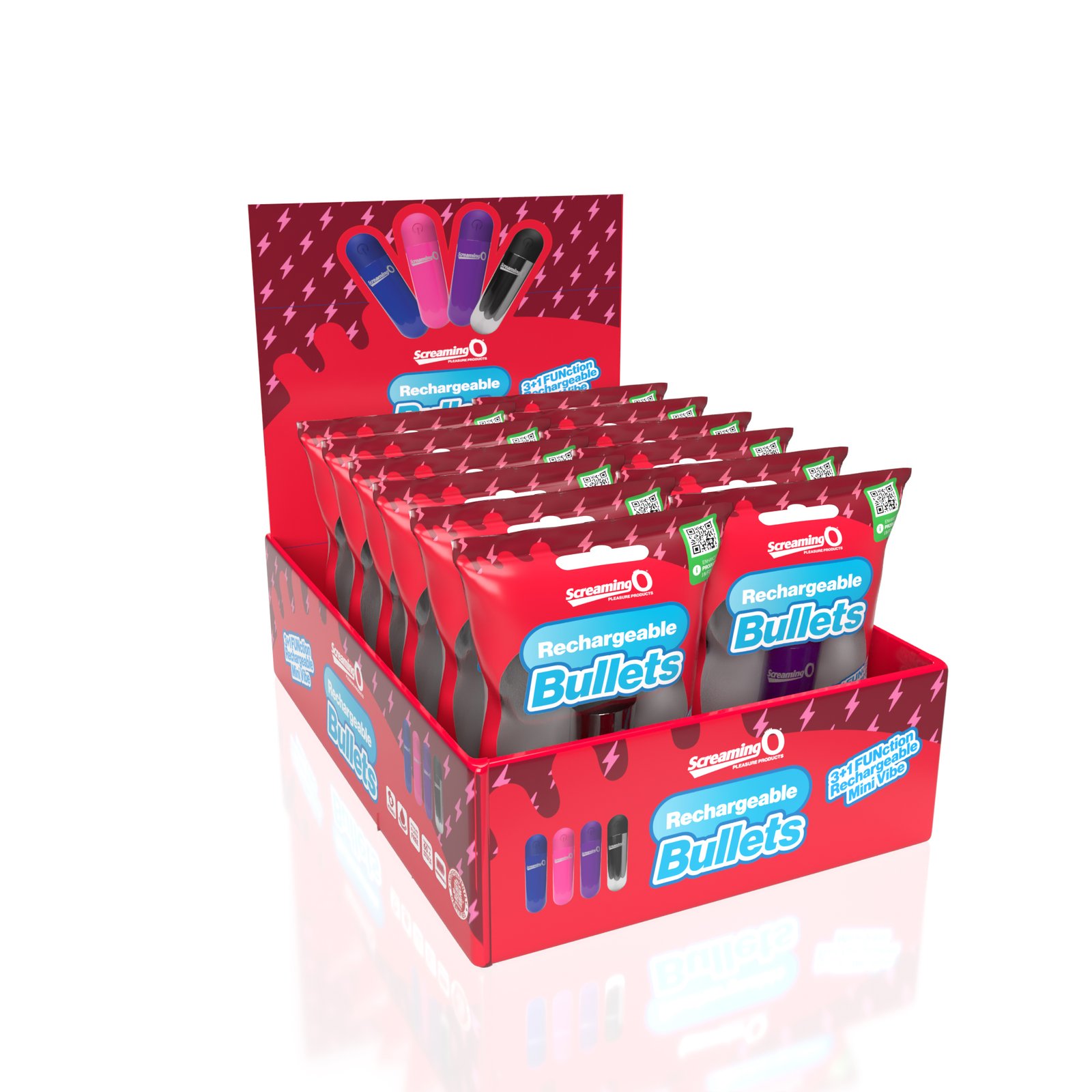 Screaming O Rechargeable Bullets in Pop Box - Assorted image 0 Screaming O Rechargeable Bullets in Pop Box - Assorted - Image 1