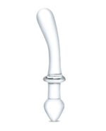 9 Inch Classic Curved Dual-Ended Dildo - Clear - Image 3