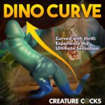 Jurassic Cock Dinosaur Silicone Dildo - Green/blue - Image 4