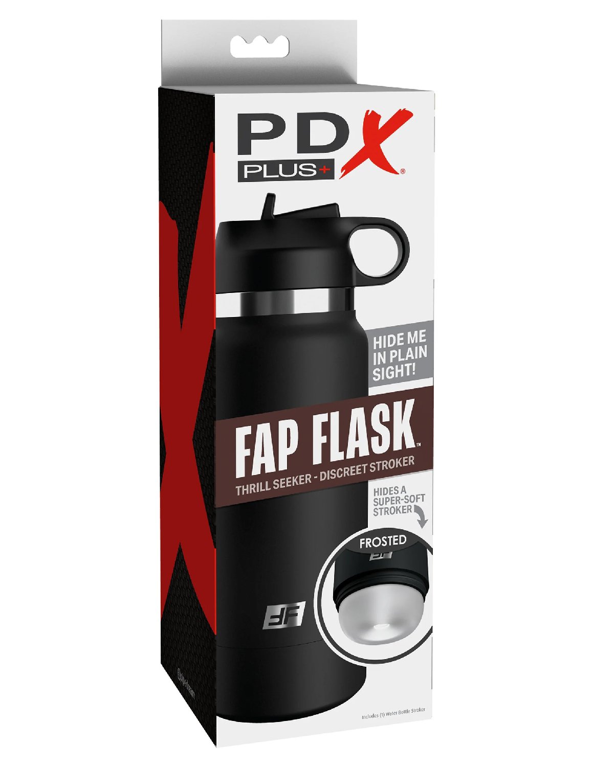 Fap Flask - Thrill Seeker - Black Bottle - Frosted image 0 Fap Flask - Thrill Seeker - Black Bottle - Frosted - Image 1