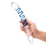 10 Inch Twister Dual-Ended Dildo - Clear/blue - Image 3