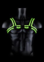 Bonded Leather Buckle Harness - Large/xlarge - Glow in the Dark