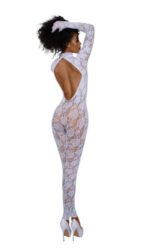 Gloved Bodystocking Dmnd - Os - White - Image 2