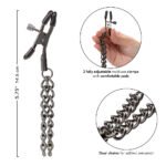Euphoria Collection Chain Nipple Clamps - Black - Image 5