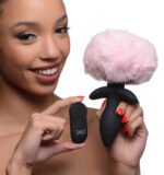 Waggerz Moving and Vibrating Bunny Tail Anal Plug - Pink - Image 4