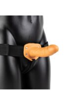 Vibrating Hollow Strapon Without Balls 6 Inch - Balls 6 Inch - Tan - Image 7