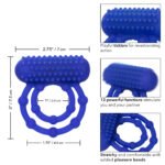Silicone Rechargeable 10 Bead Maximus Ring - Blue - Image 6