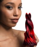Hell Kiss Twisted Tongues Silicone Dildo - Red - Image 6