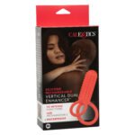 Silicone Rechargeable Vertical Dual Enhancer - Red - Image 4