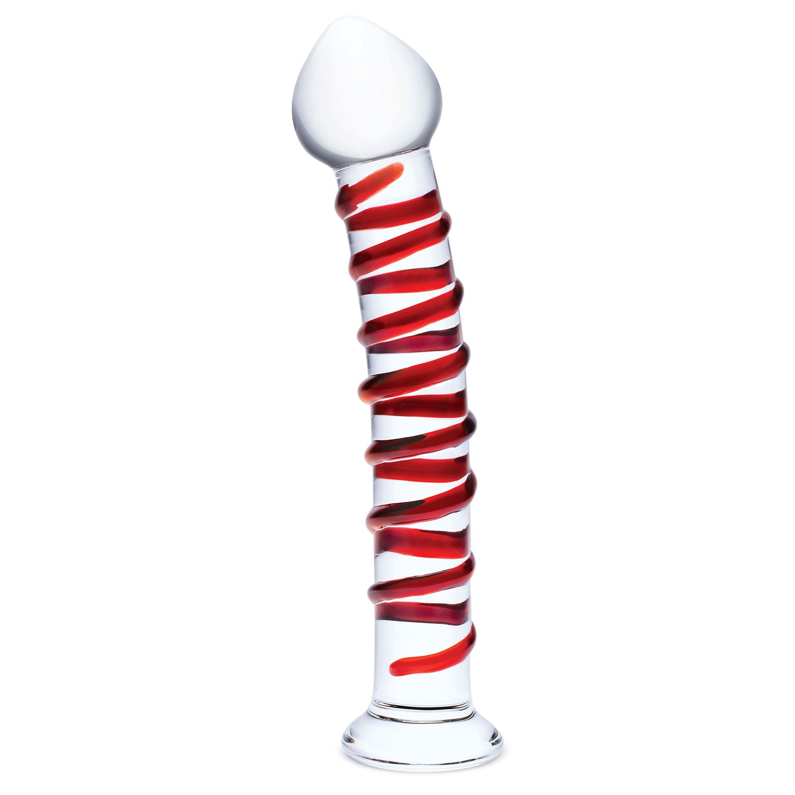 10 Inch Mr. Swirly Dildo - Red/clear image 0 10 Inch Mr. Swirly Dildo - Red/clear - Image 1