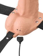 Fantasy X-Tensions Elite 7" Vibrating Hollow Silicone Strap-on - Light - Image 4