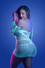 Ascension Long Sleeve Seamless Dress - Queen - White/blue - Image 2