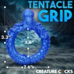 Poseidon's Octo-Ring Silicone Cock Ring - Blue - Image 6