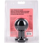 Round Butt Plug Large - Black - Image 2