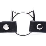 Kinky Kitty Ring Slim Choker - Black - Image 2