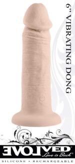 6 Inch Girthy Vibrating Dong - Light - Image 4