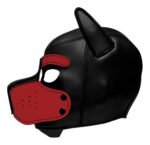 Spike Neoprene Puppy Hood - Red - Image 2