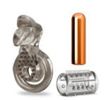 Stay Hard Vibrating Cock Ring Set With Sleeve Textured Sheath - Image 2