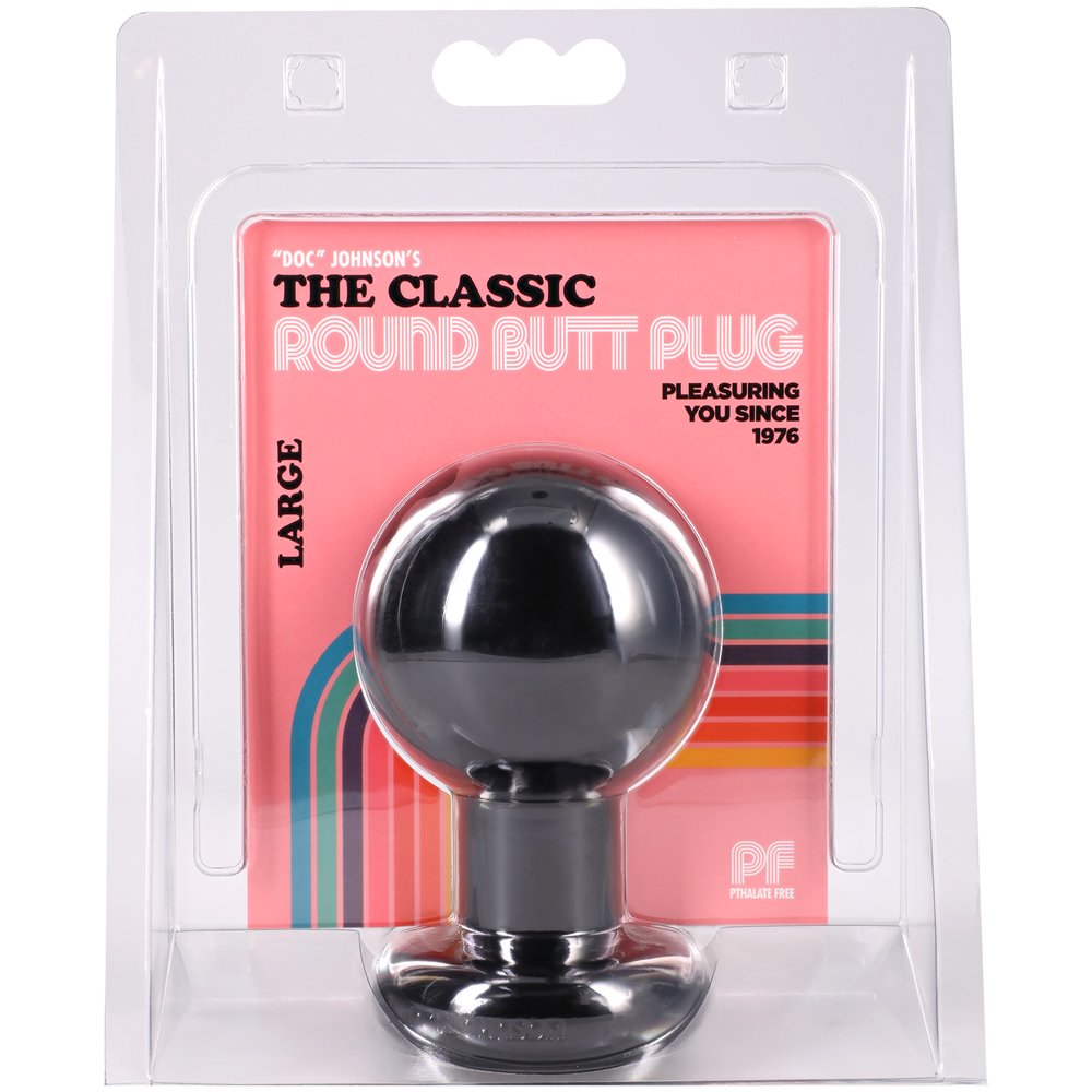 Round Butt Plug Large - Black image 0 Round Butt Plug Large - Black - Image 1