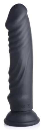 E-Stim and Vibrating Dildo With Remote - Black - Image 4