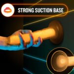Neo Elite Glow in the Dark - Lavo - 7 Inch Silicone Dual Density Dildo - Neon Orange - Image 5